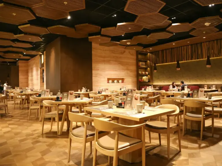 Dining room of a full-service restaurant